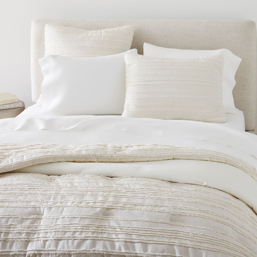 Buy online Frayed Edge Stripe Quilt Shams now West Elm UAE UAE