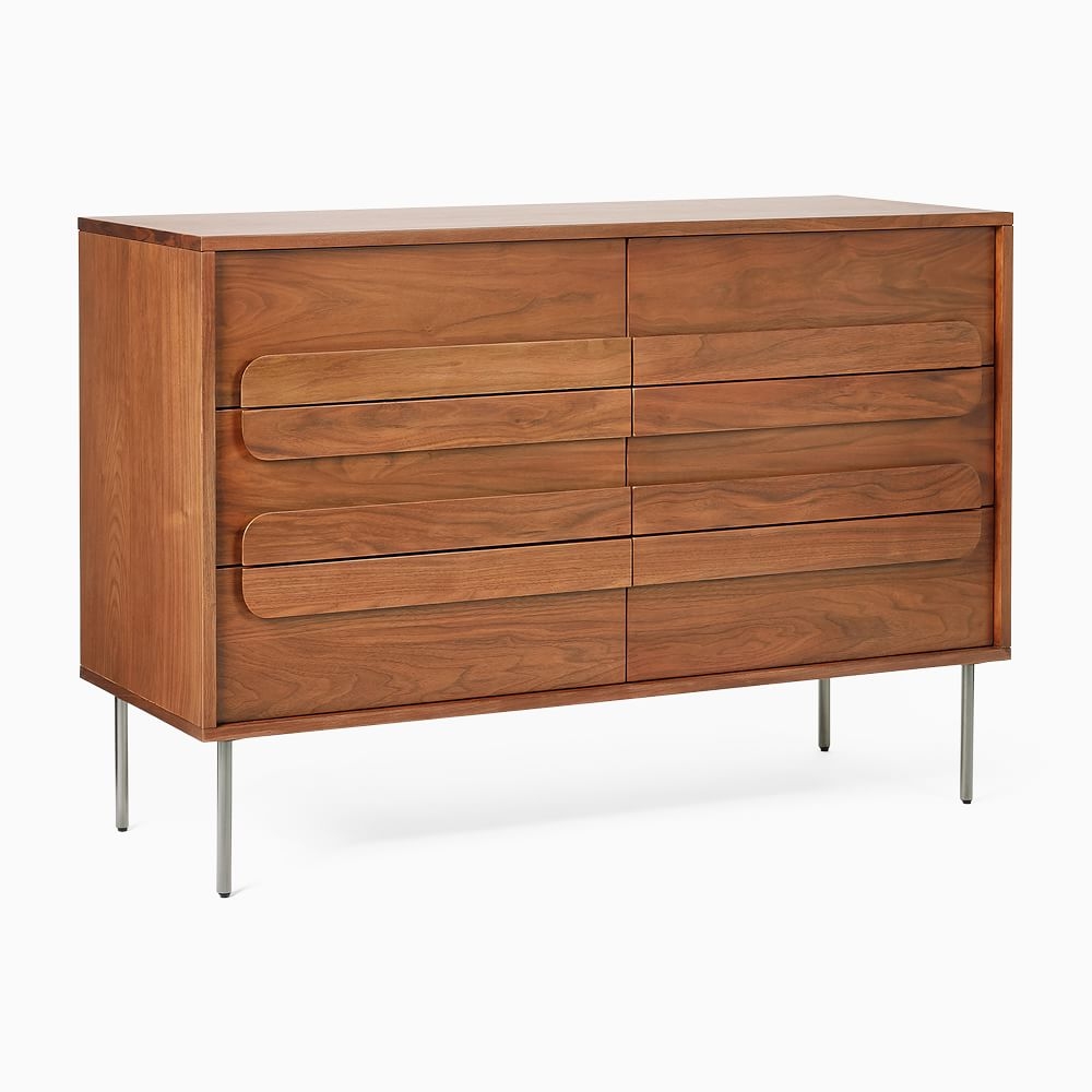 Walnut 6 drawer clearance dresser