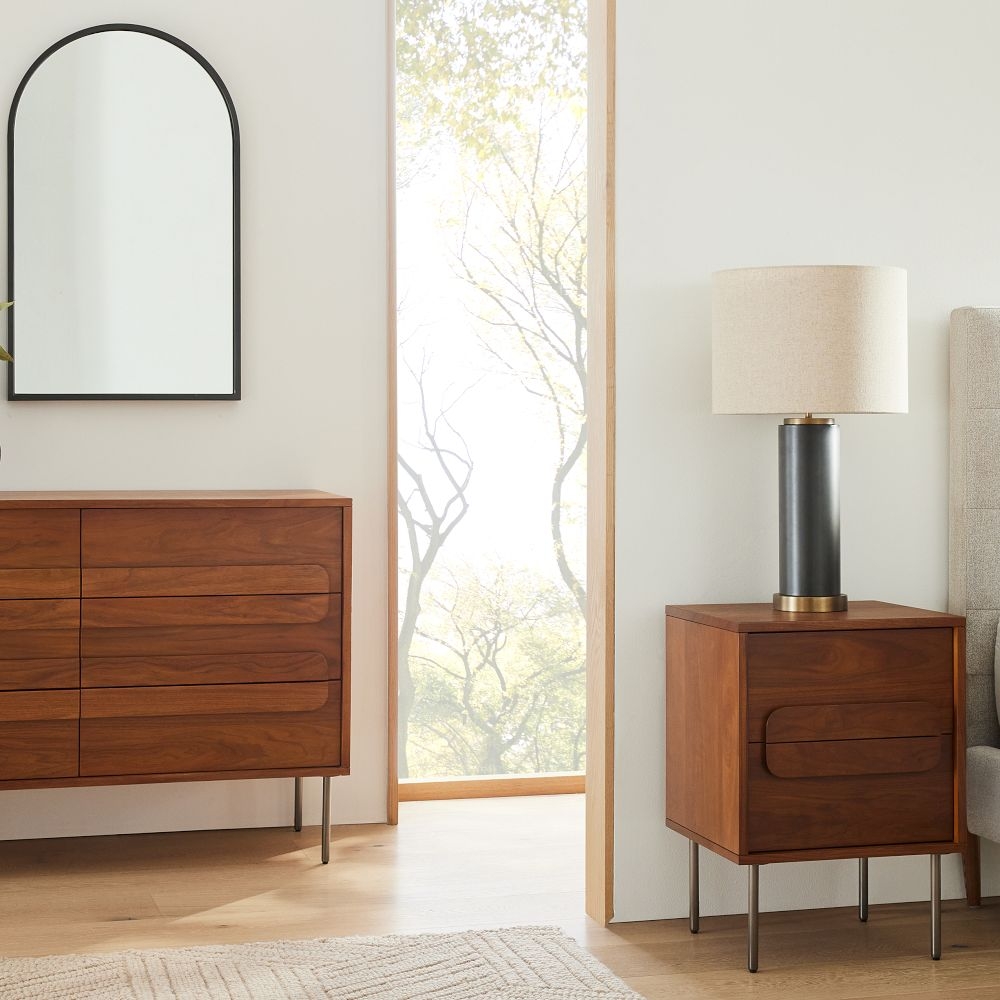 Walnut 6 drawer clearance dresser