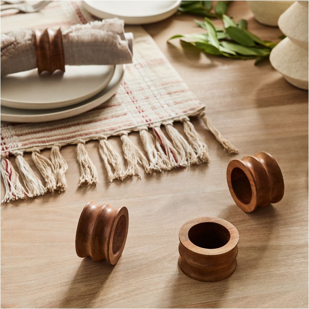 Wooden napkin sale rings