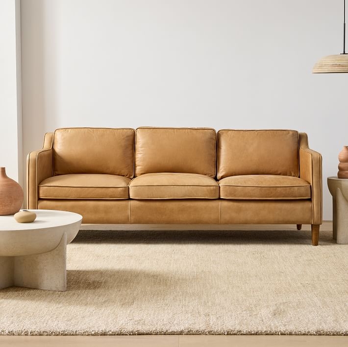 Buy online Hamilton Leather Sofa 206cm now West Elm UAE UAE