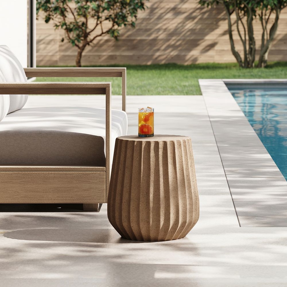 Ceramic outdoor store side table
