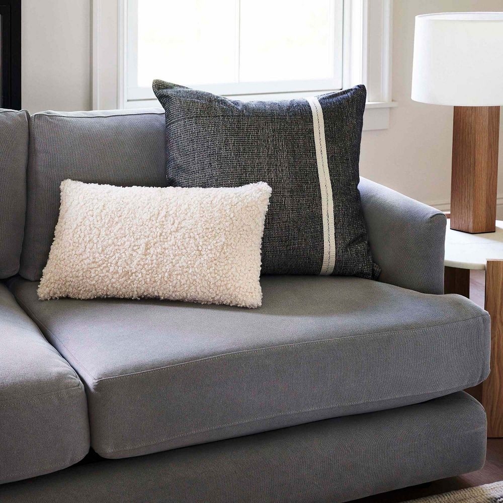 Grey couch with chaise sale