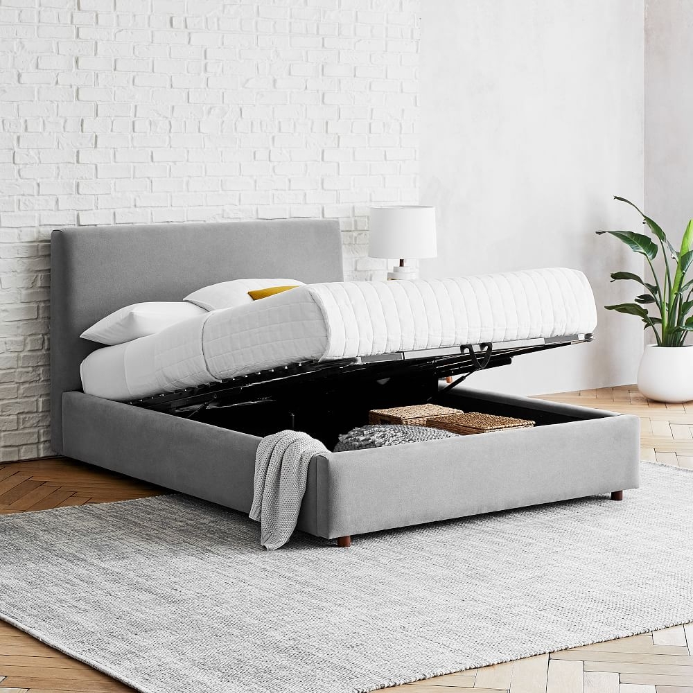 Pull up store bed storage