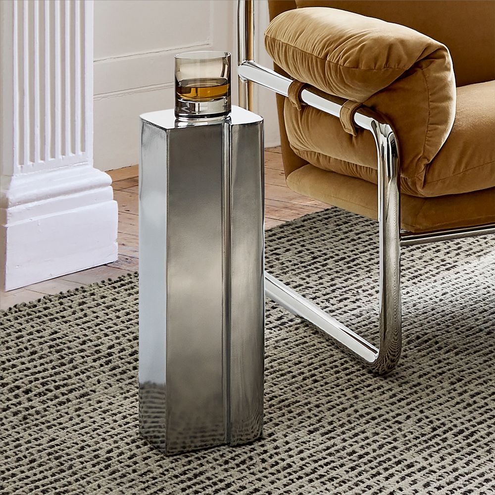 Silver new arrivals drink table