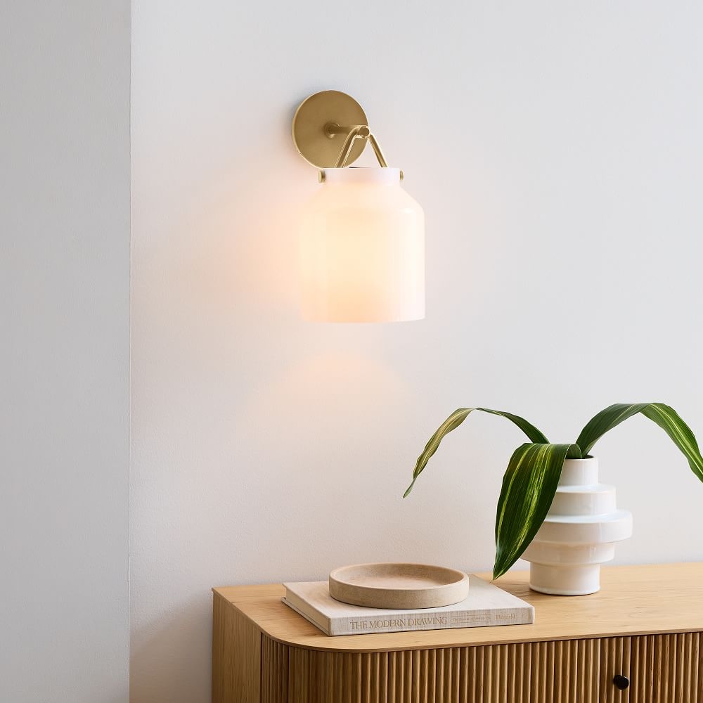 West elm wall sconce plug in hot sale