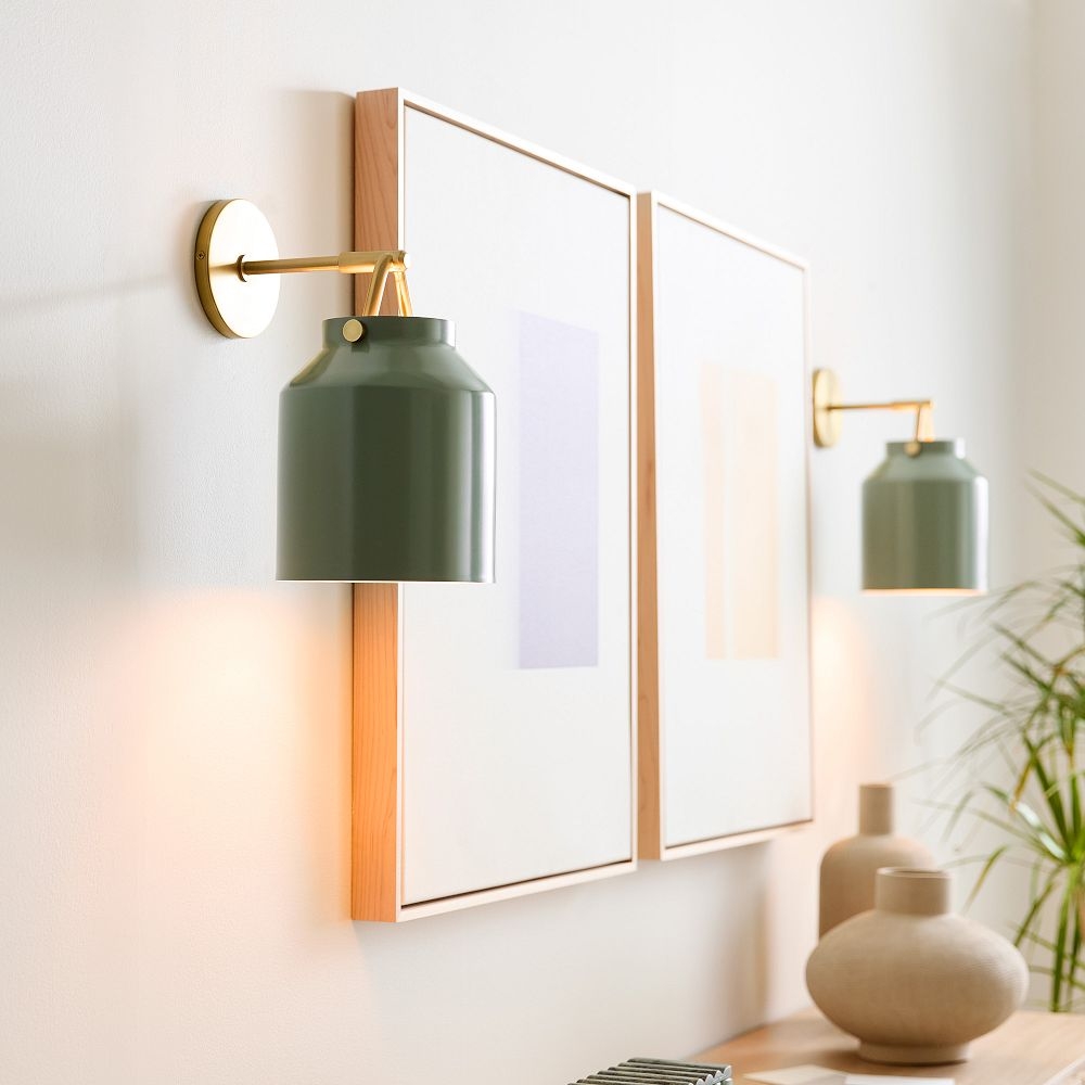 West elm top plug in sconce