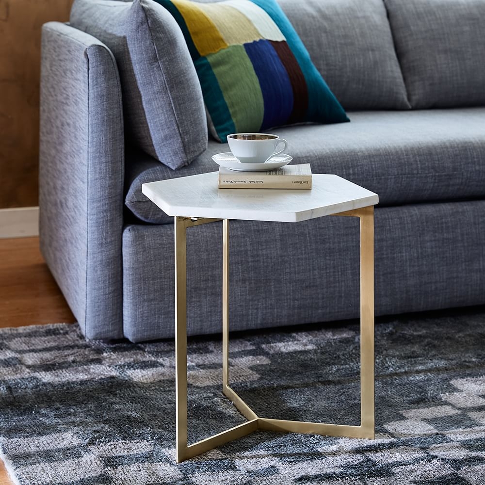 Brass shop end table