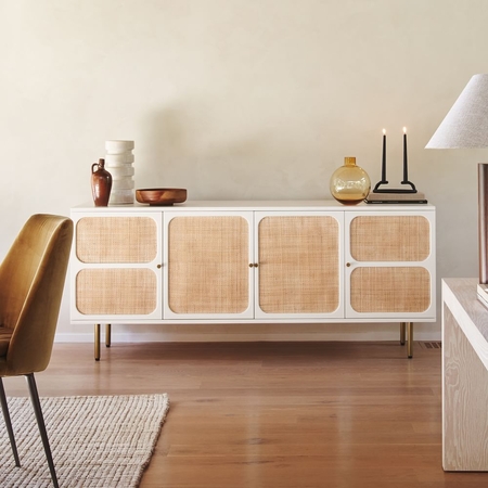 Black and deals white media console