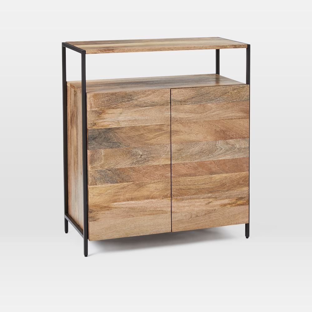 Small metal shop storage cabinet