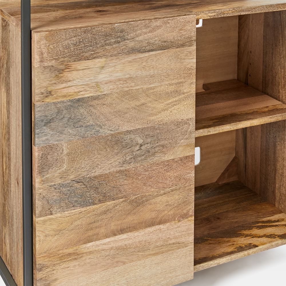 Wood utility outlet storage cabinet