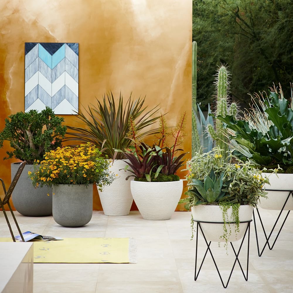 Iris Planter Chevron Stand