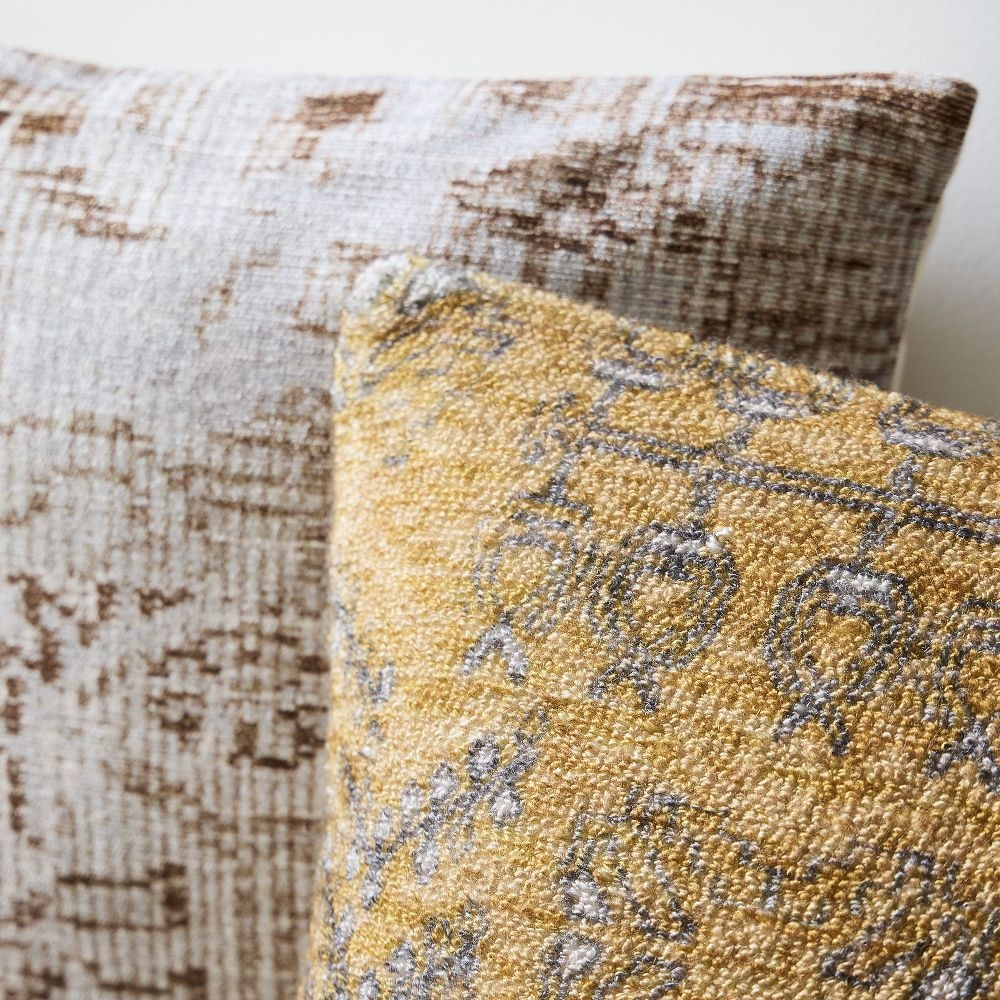Gold fuzzy pillow clearance