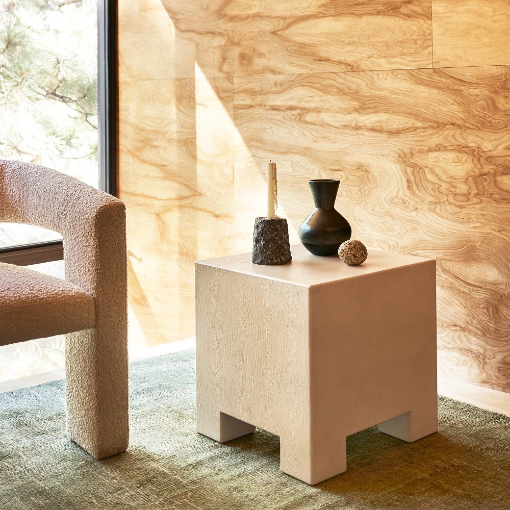 Concrete shop end table