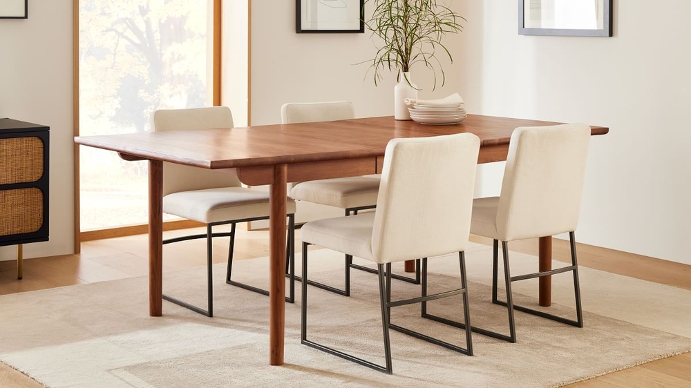 Hardwood hot sale dining table