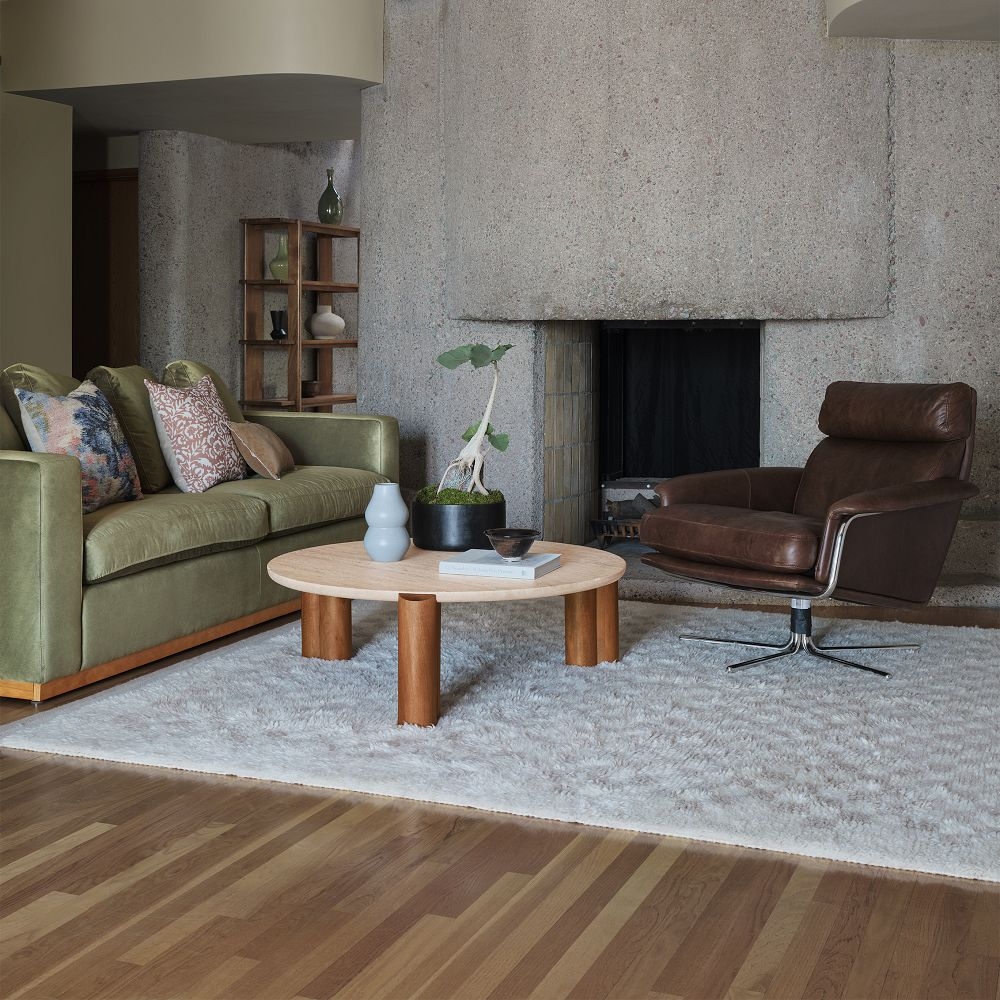 Leather swivel deals chair living room