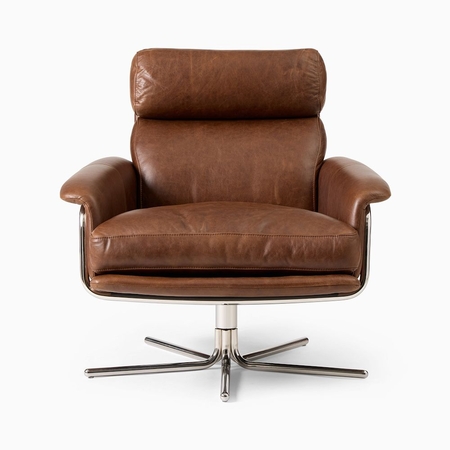 Buy online Kristoff Leather Swivel Chair now West Elm UAE UAE