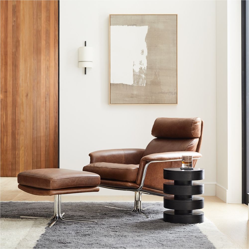 Buy online Kristoff Leather Swivel Chair now West Elm UAE UAE