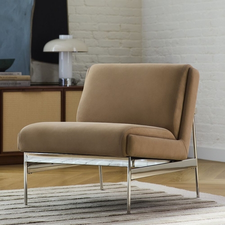Leather west elm chair clearance
