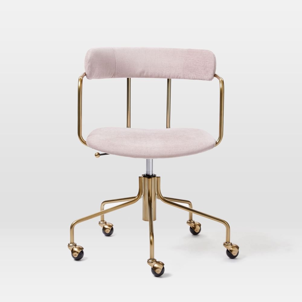 Pink swivel office sales chair