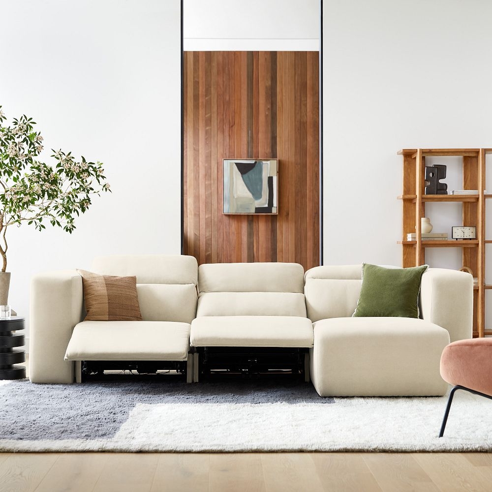 Buy online Leo Motion Reclining 3 Piece Reversible Chaise