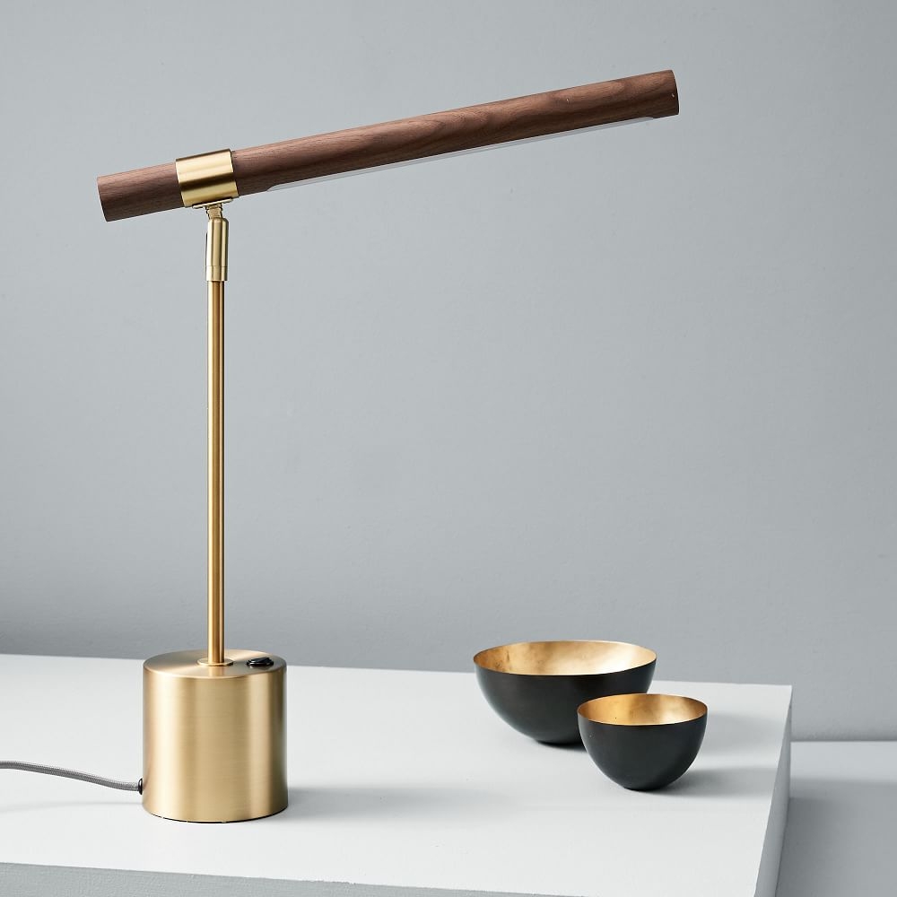 Buy online Linear Wood LED Table Lamp now West Elm UAE UAE