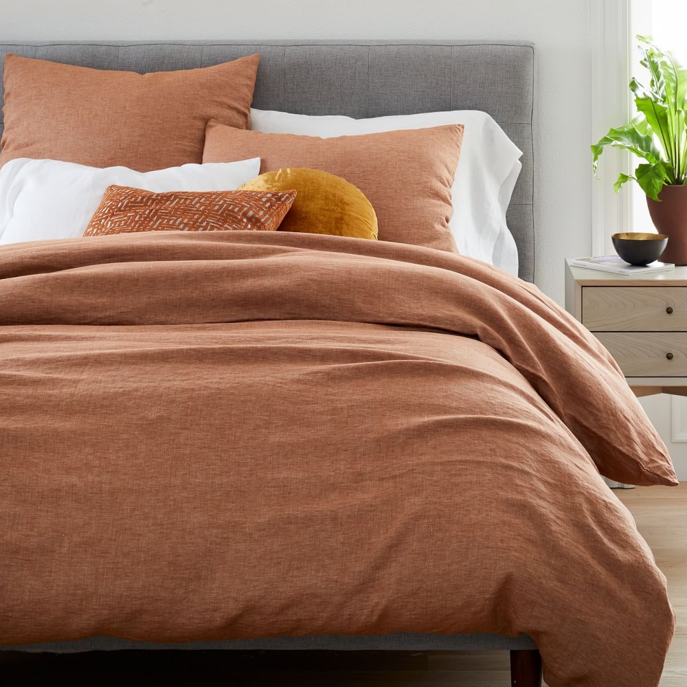 Belgian linen duvet cover west elm sales