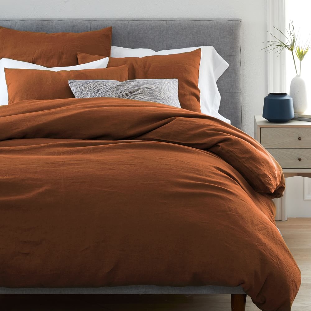 Linen duvet set queen discount