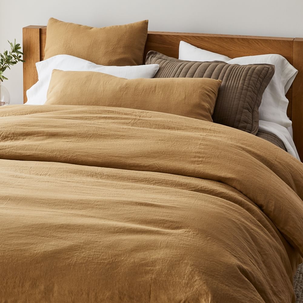 Natural linen sales euro shams