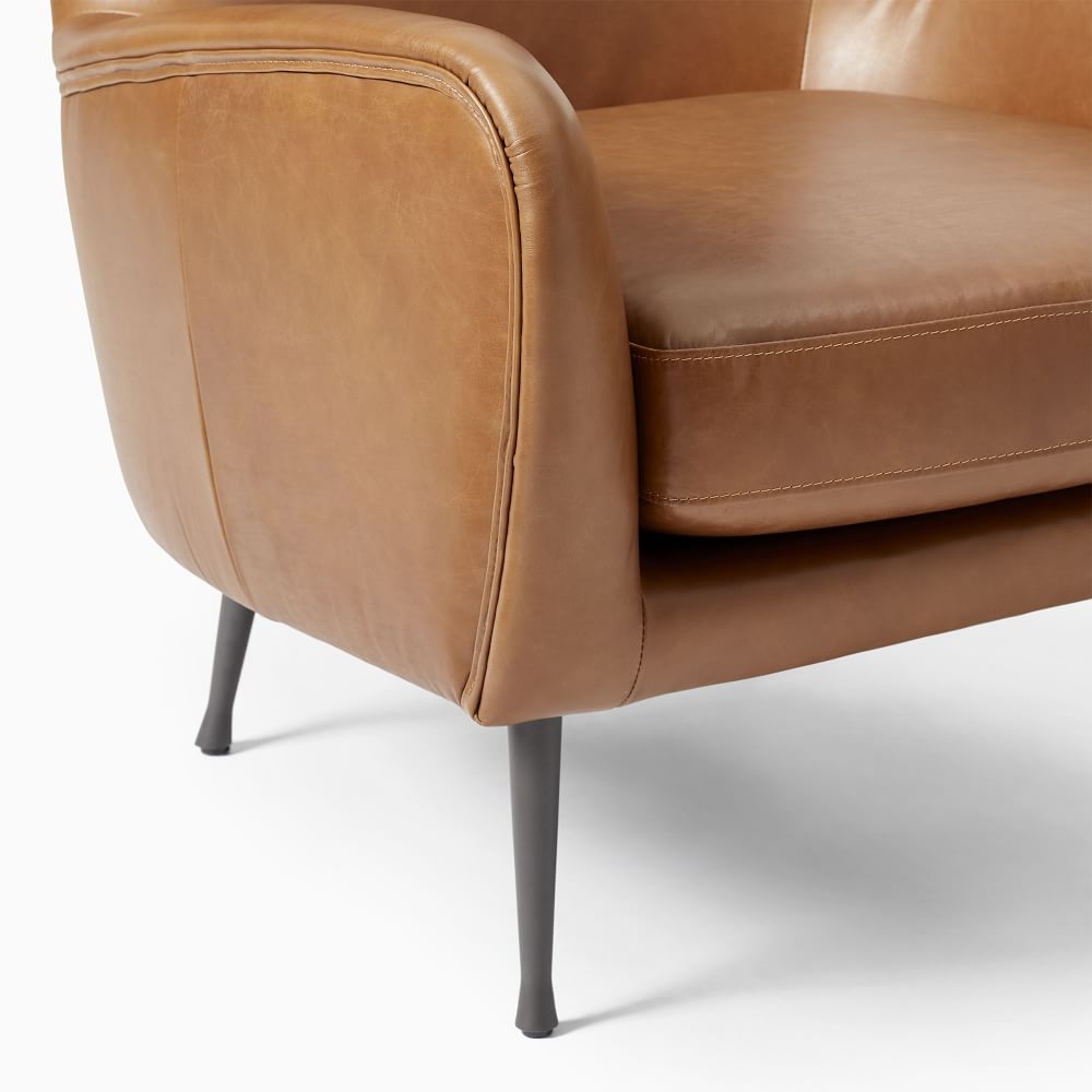 Structube brown outlet leather chair