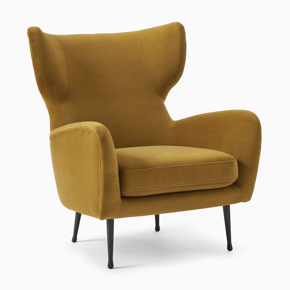 Yellow shop wing chair