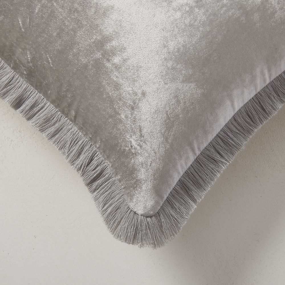 Velvet on sale fringe pillow