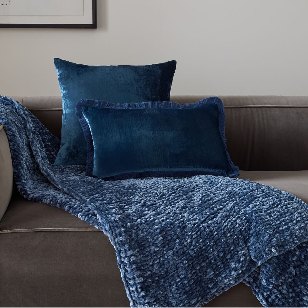 Lush Velvet Fringe Pillow Cover