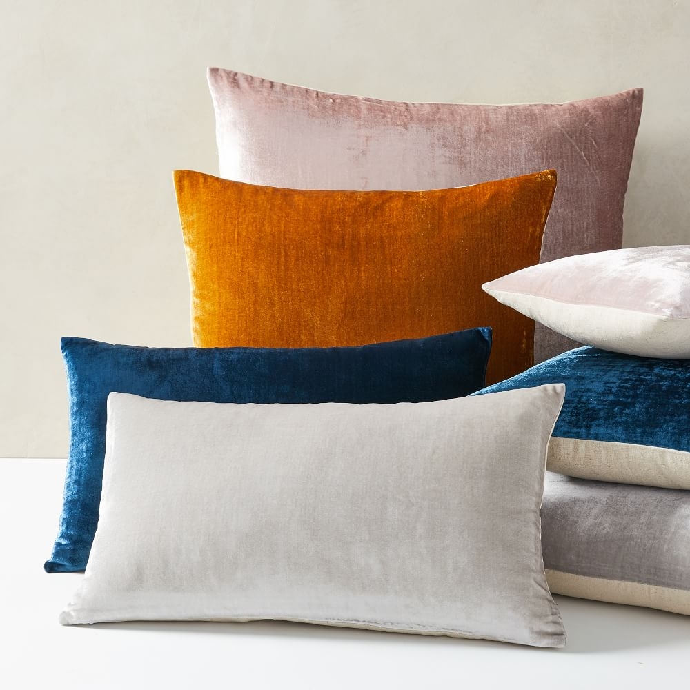 Velvet discount bed cushions