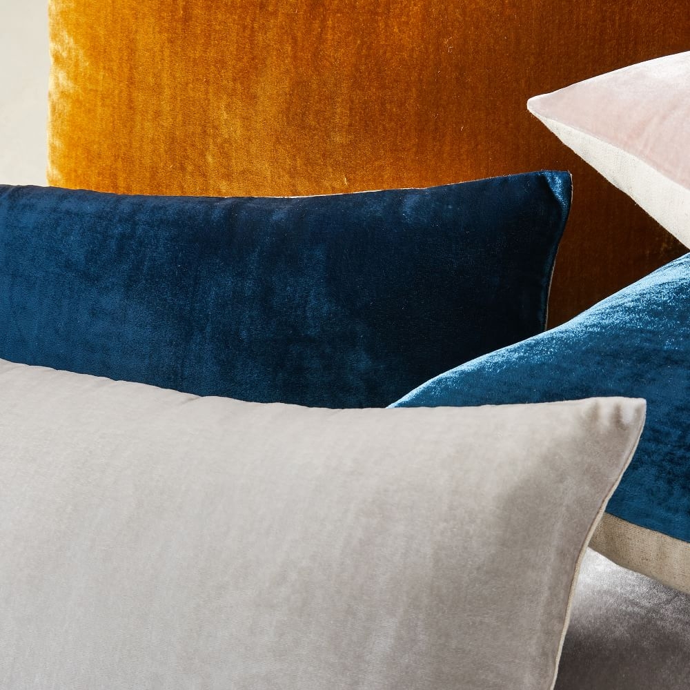 Velvet bolster pillow cover top