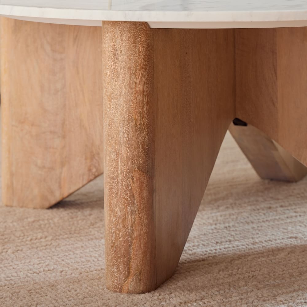 Round coffee new arrivals table light wood