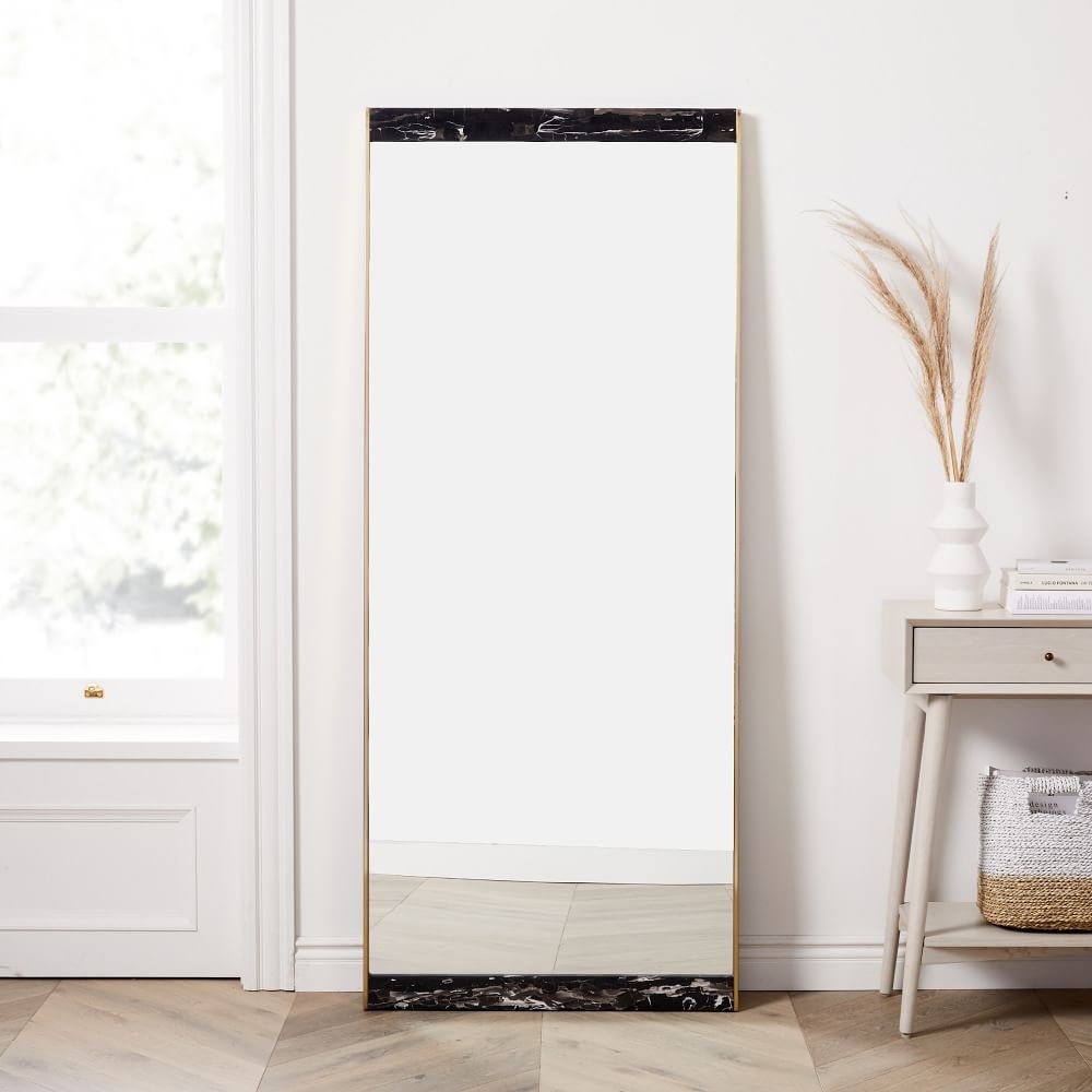 Brass cheap floor mirror
