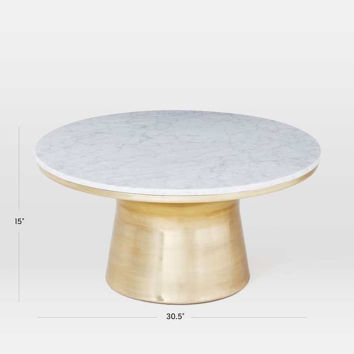 Gold top pedestal table