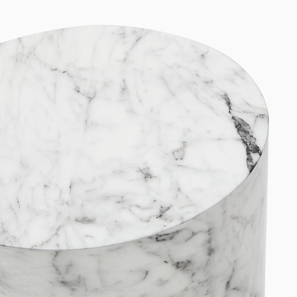 Buy online Marbled Drum Outdoor Side Table now West Elm UAE UAE