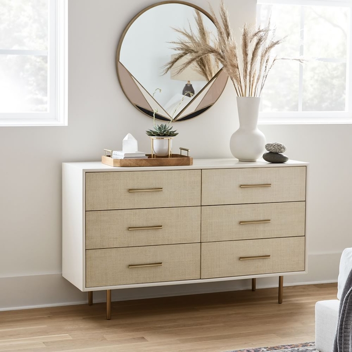 Margot raffia new arrivals nightstand