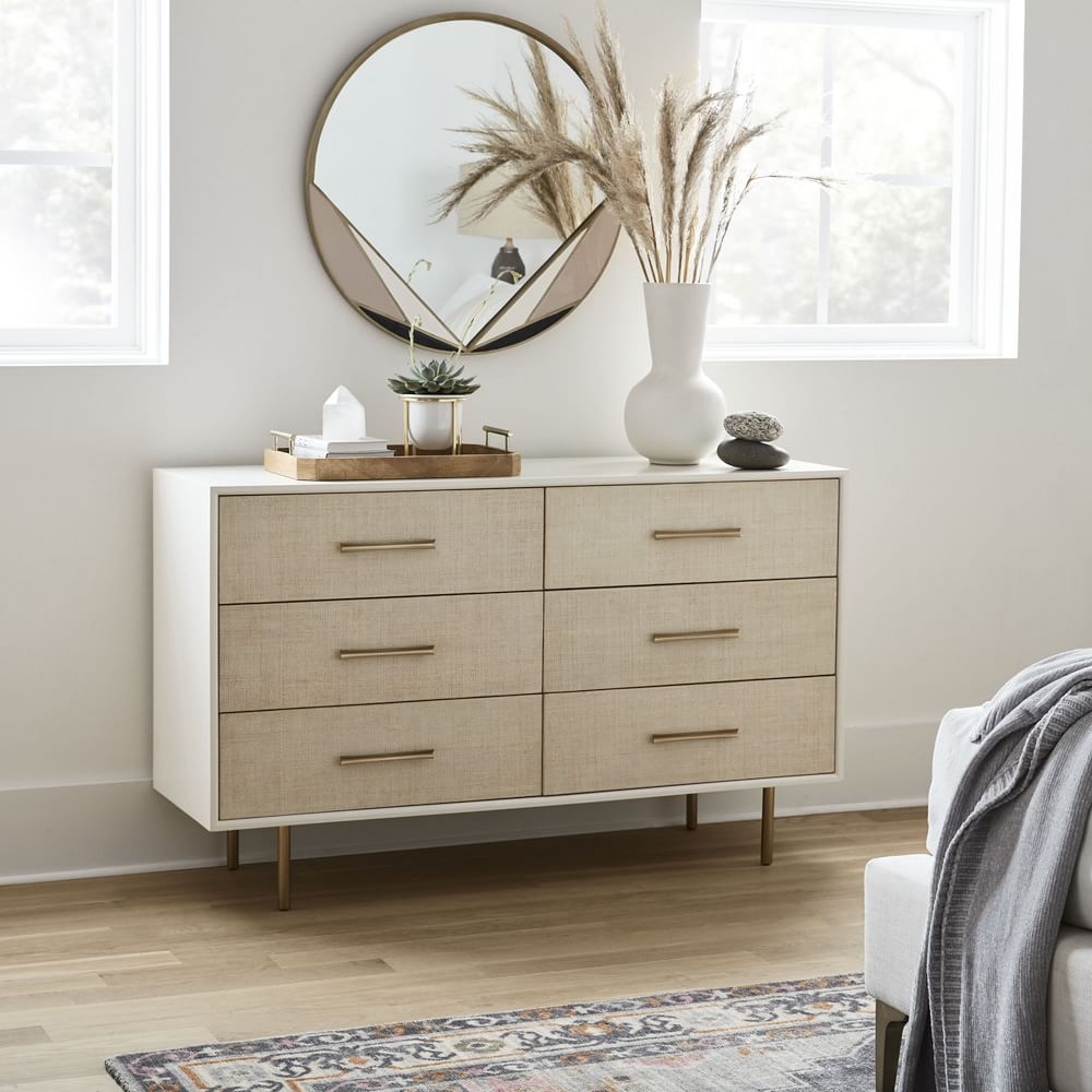 Margot Raffia 6 Drawer Dresser