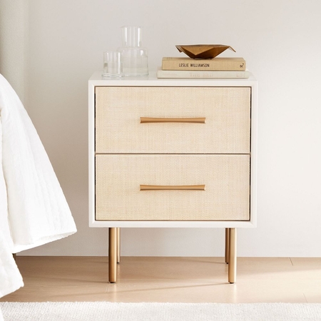 White gold hot sale bedside table