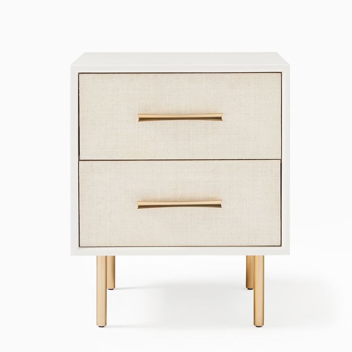 Nightstand white outlet and wood