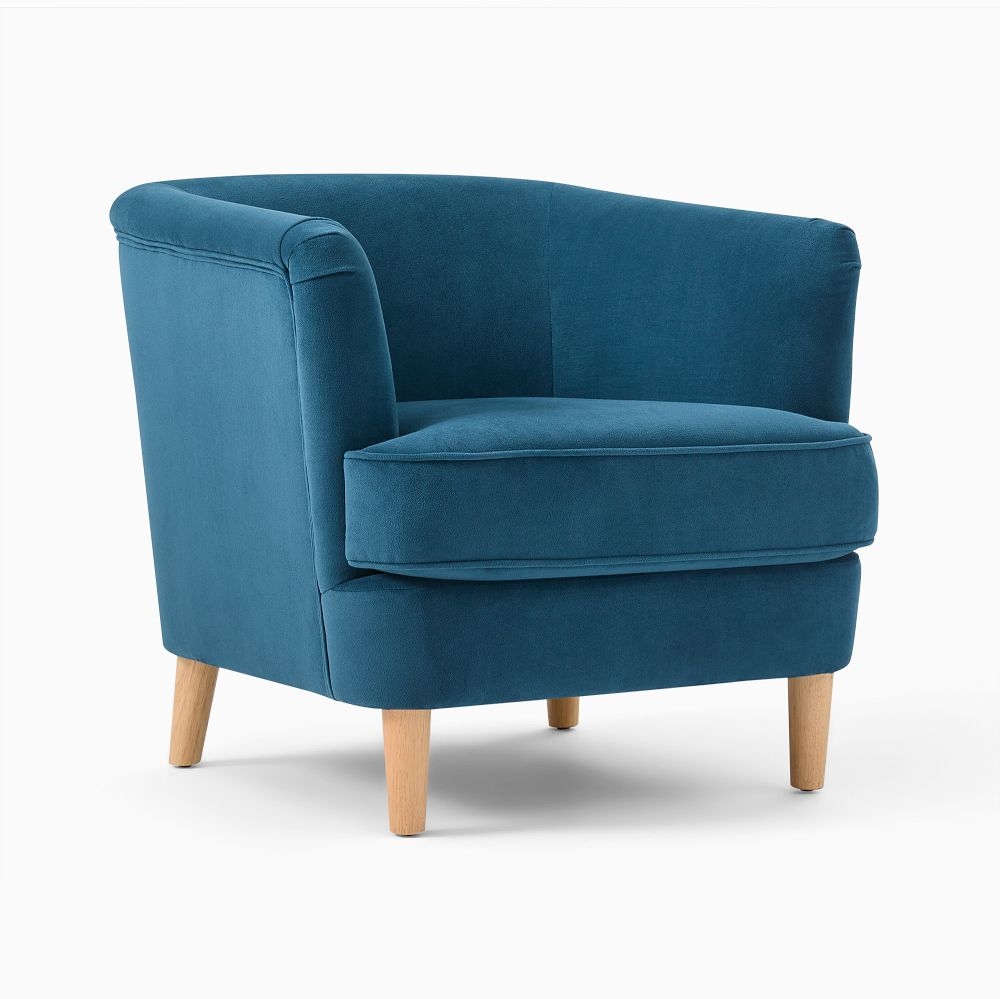West elm top teal chair