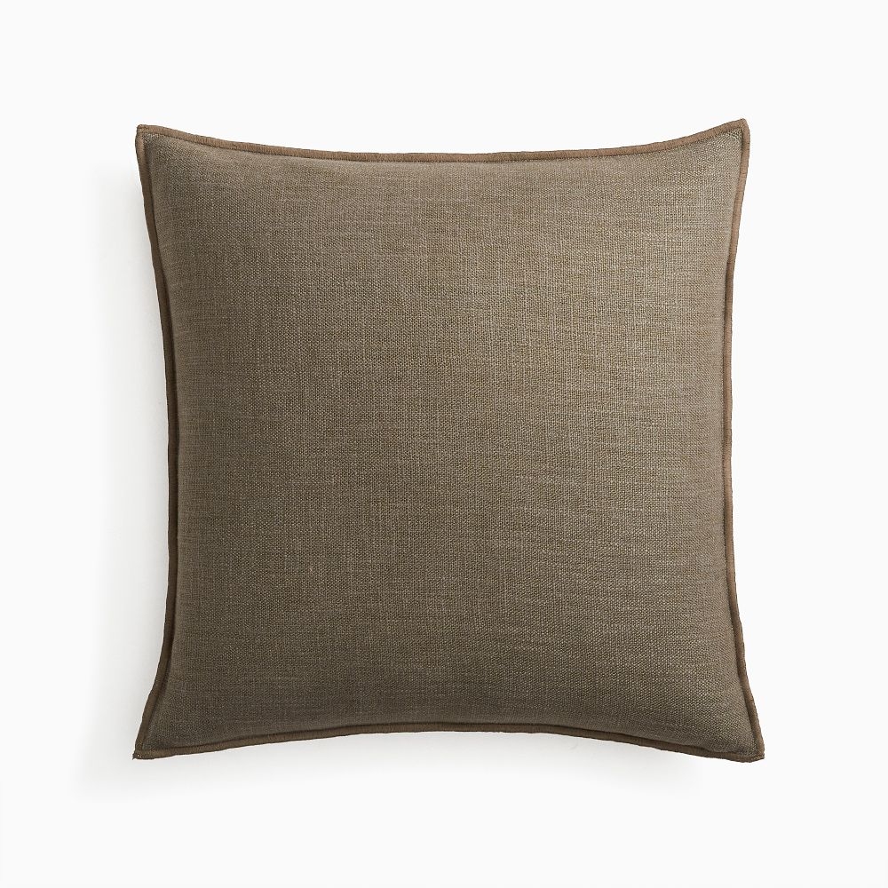Black linen pillow covers top