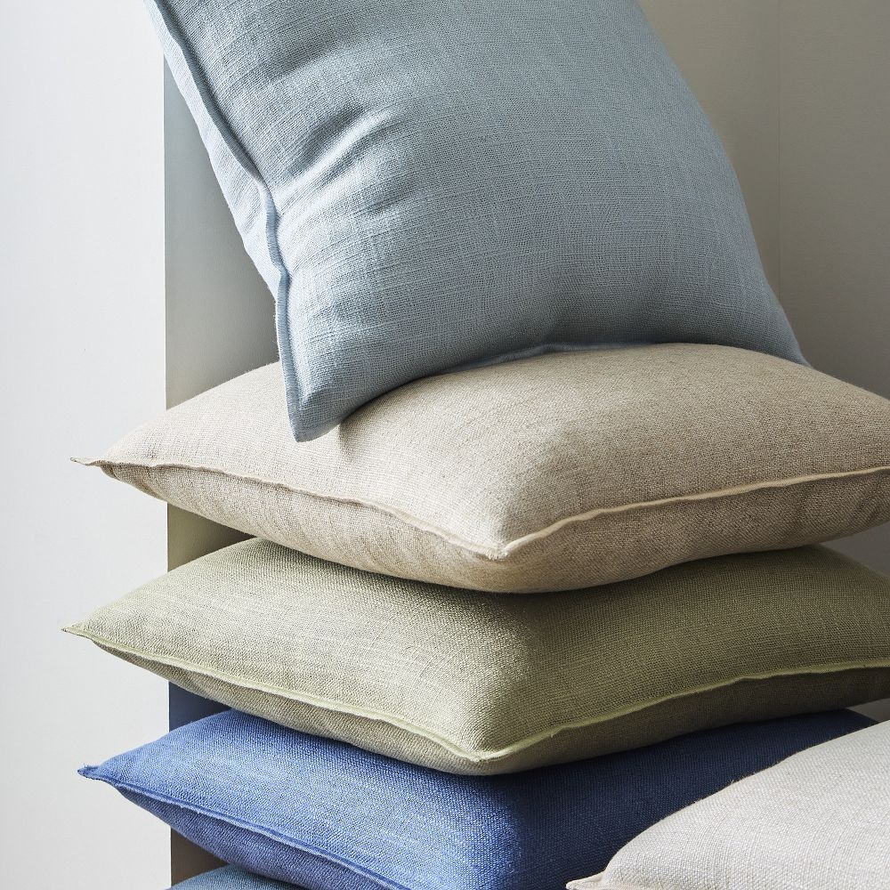 Black linen pillow covers sales