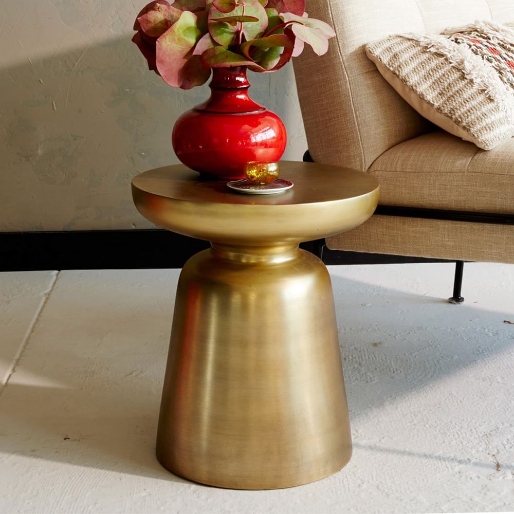 Brass side tables top