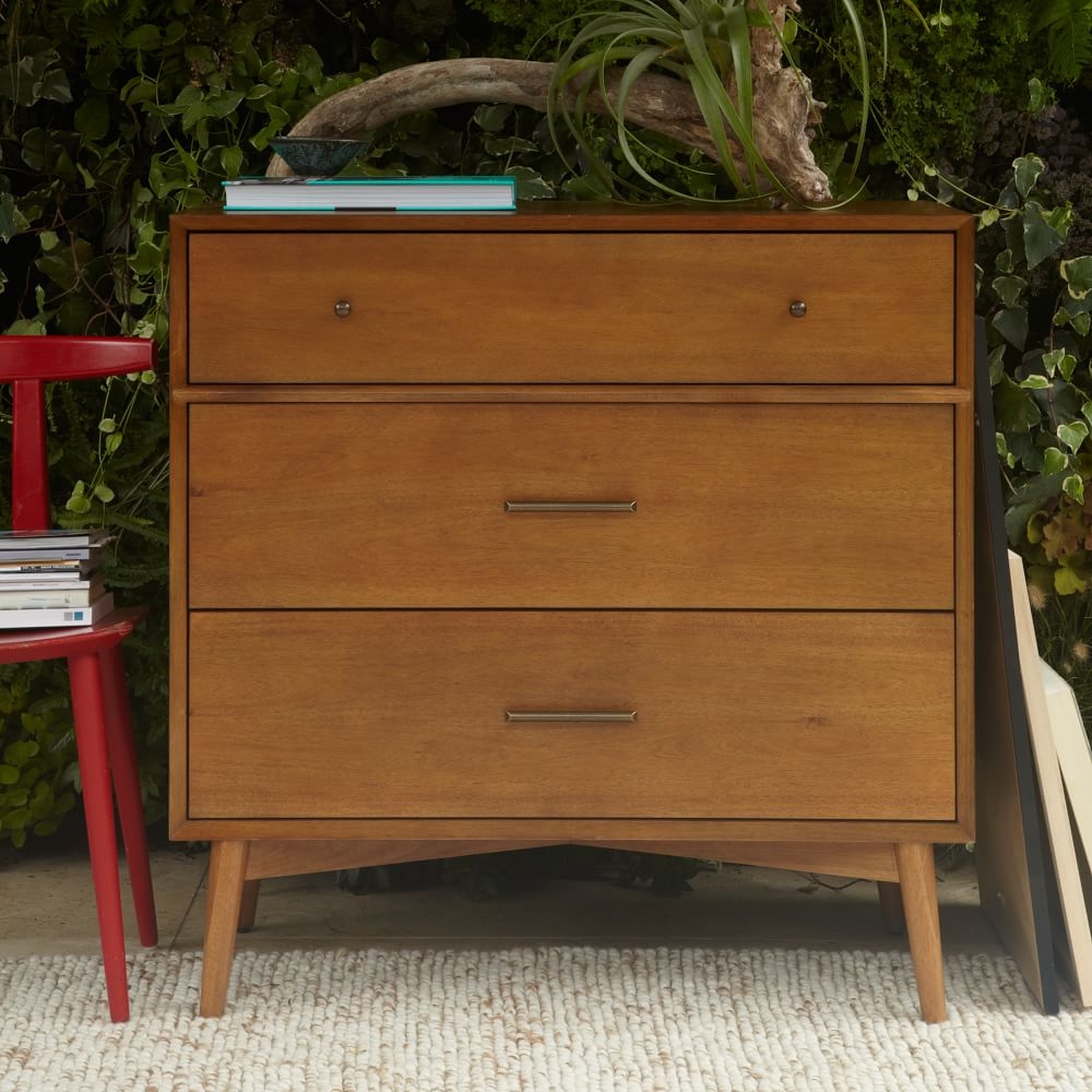 Buy online Mid Century 3 Drawer Dresser Acorn now West Elm UAE UAE