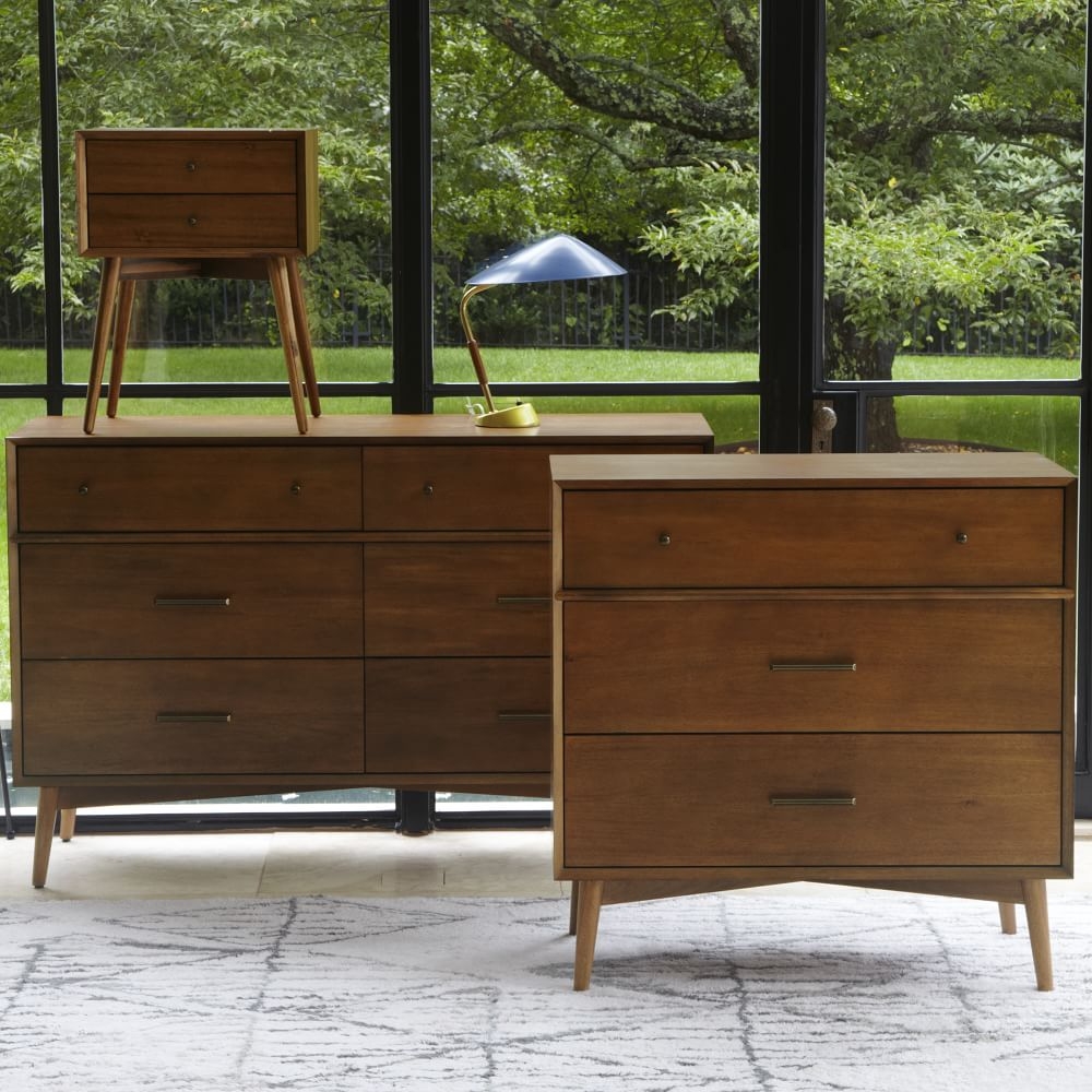 Mid century modern outlet 3 drawer dresser