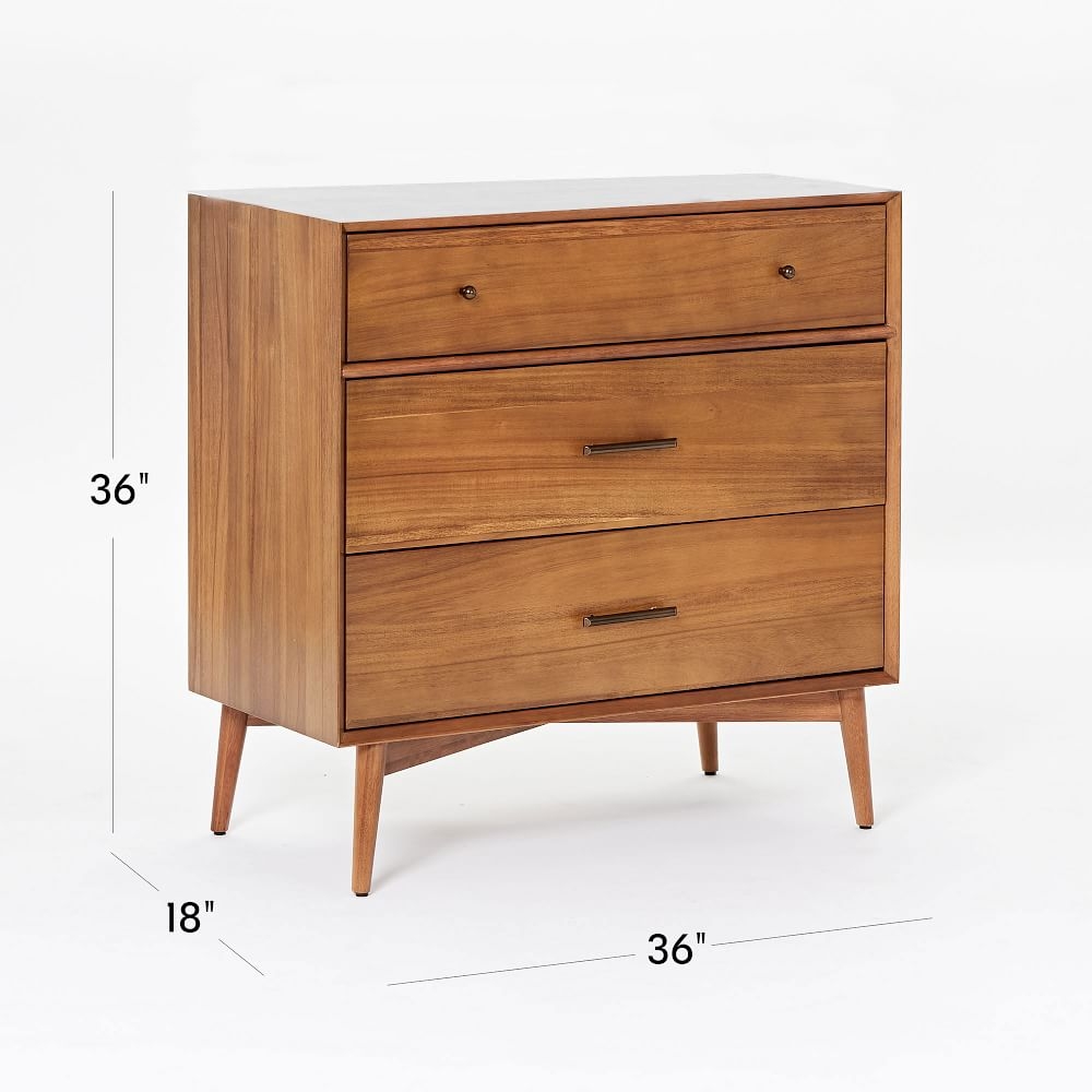 Brown 3 sales drawer dresser